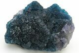 Blue, Cubic/Octahedral Fluorite Encrusted Quartz - Inner Mongolia #224780-1